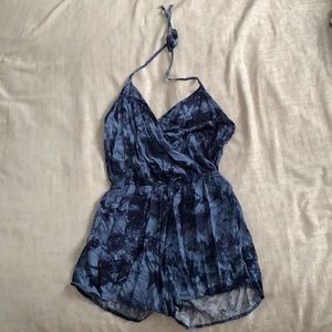 Tie dye blue romper large Mimi Chica